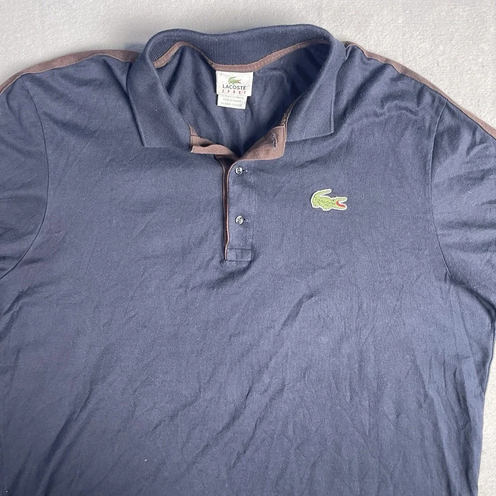 Lacoste Sport Golf Polo Oxford Shirt Men Size 7‎ Short Sleeve